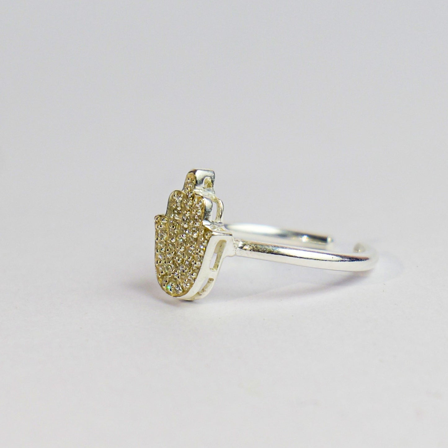 PALM RING ADJUSTABLE- SILVER