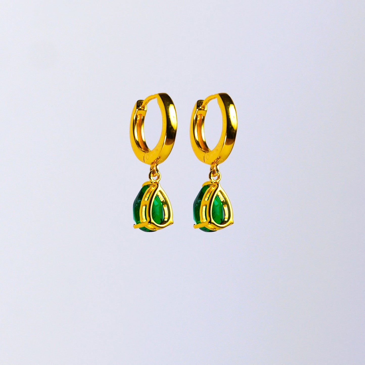 CLASSIC DROP EARRINGS- EMERALD(G)