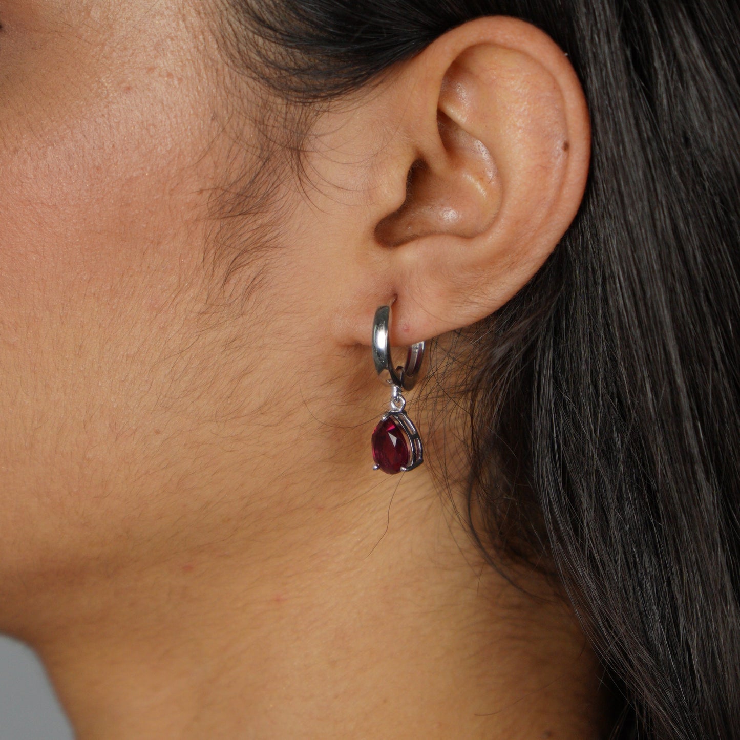 CLASSIC DROP EARRINGS- RHODOLITE(S)
