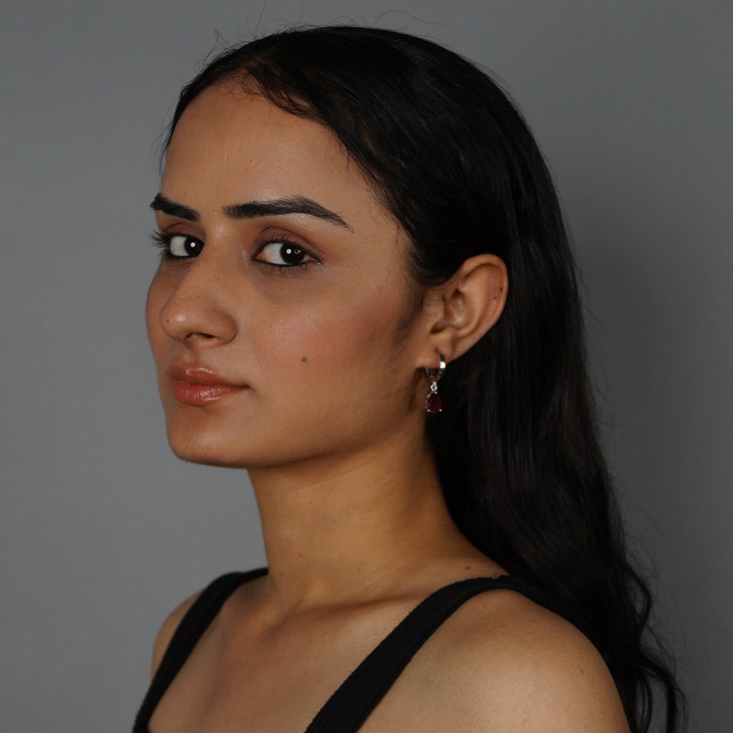 CLASSIC DROP EARRINGS- RHODOLITE(S)
