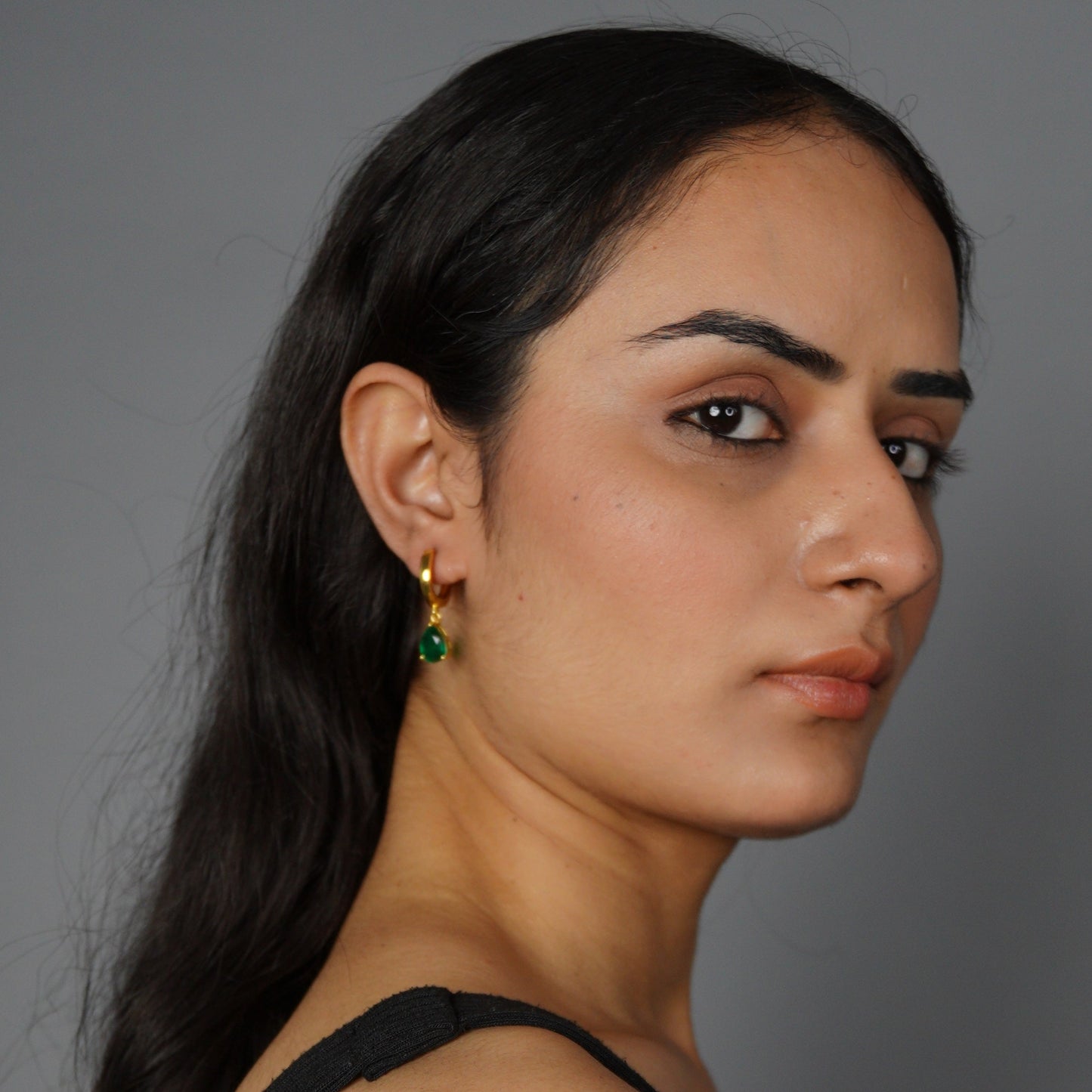 CLASSIC DROP EARRINGS- EMERALD(G)