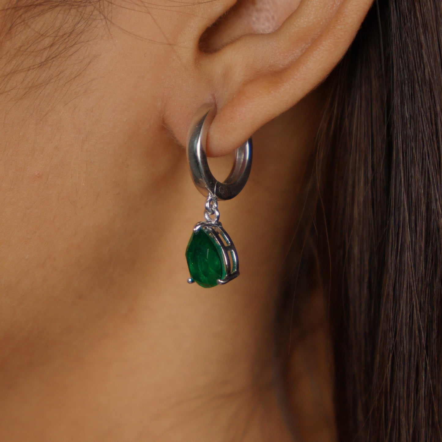 CLASSIC DROP EARRINGS- EMERALD(S)