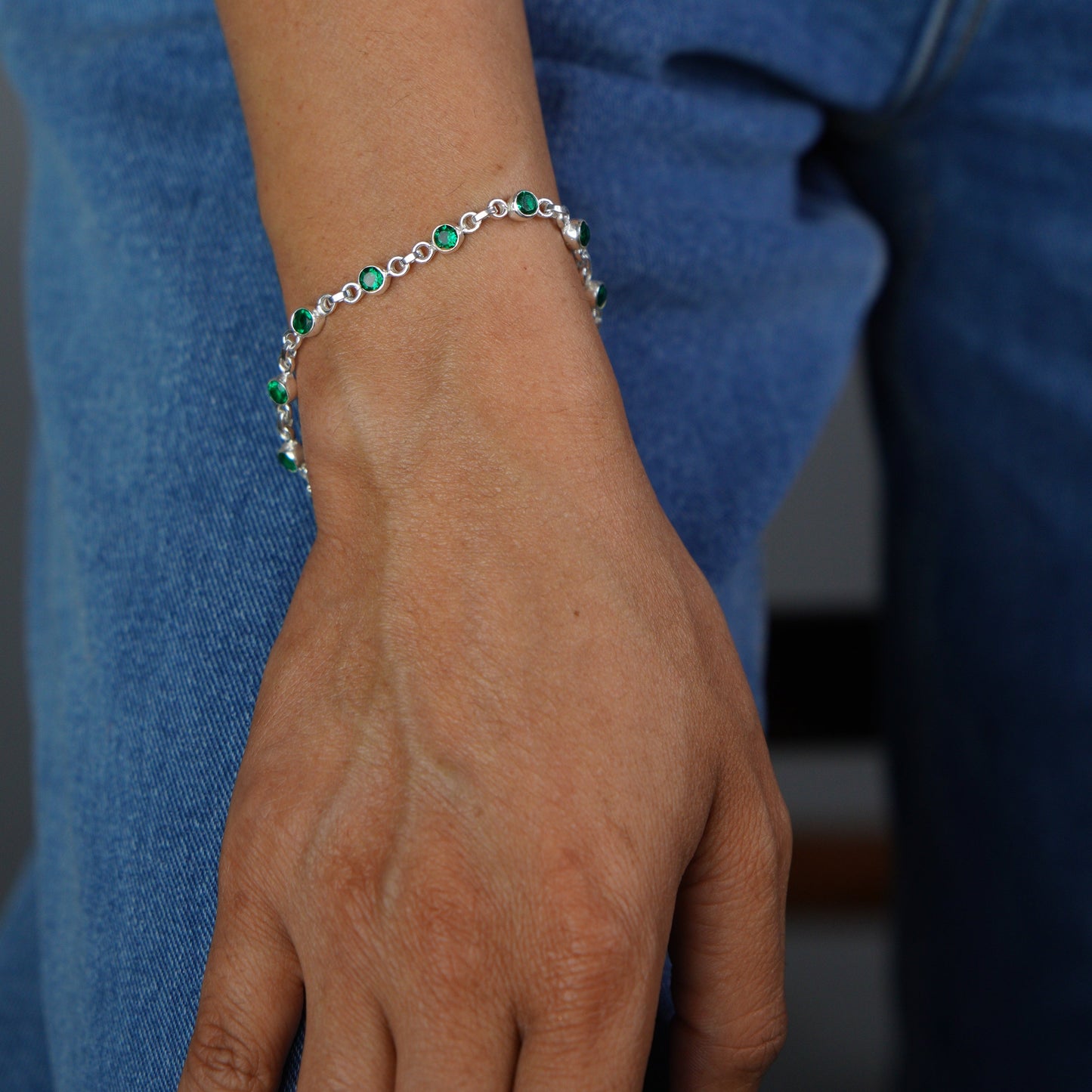DEWDROP BRACELET- EMERALD(S)