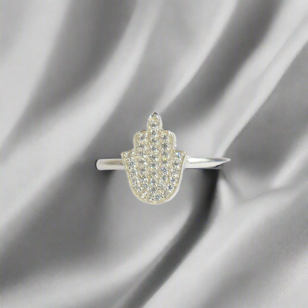 PALM RING ADJUSTABLE- SILVER
