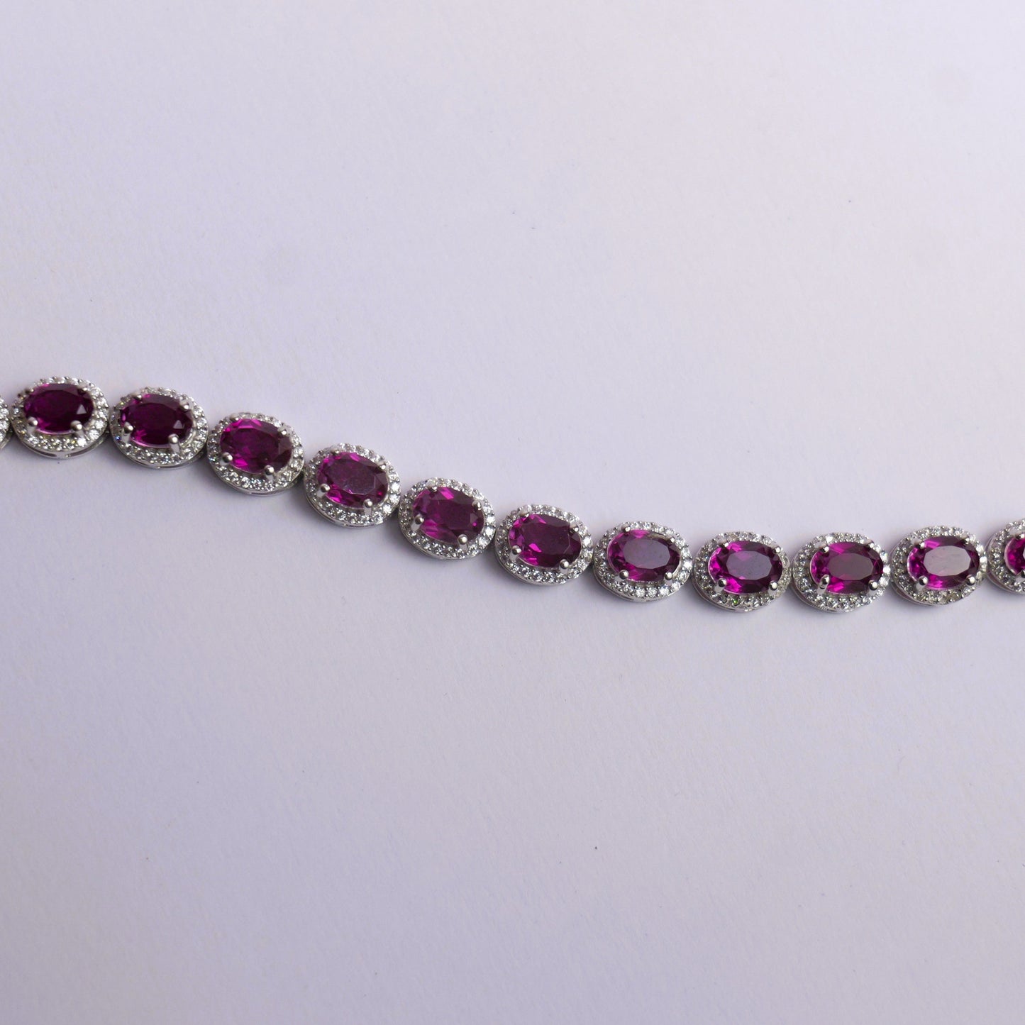 SIGNATURE OVAL BRACELET- RHODOLITE(S)