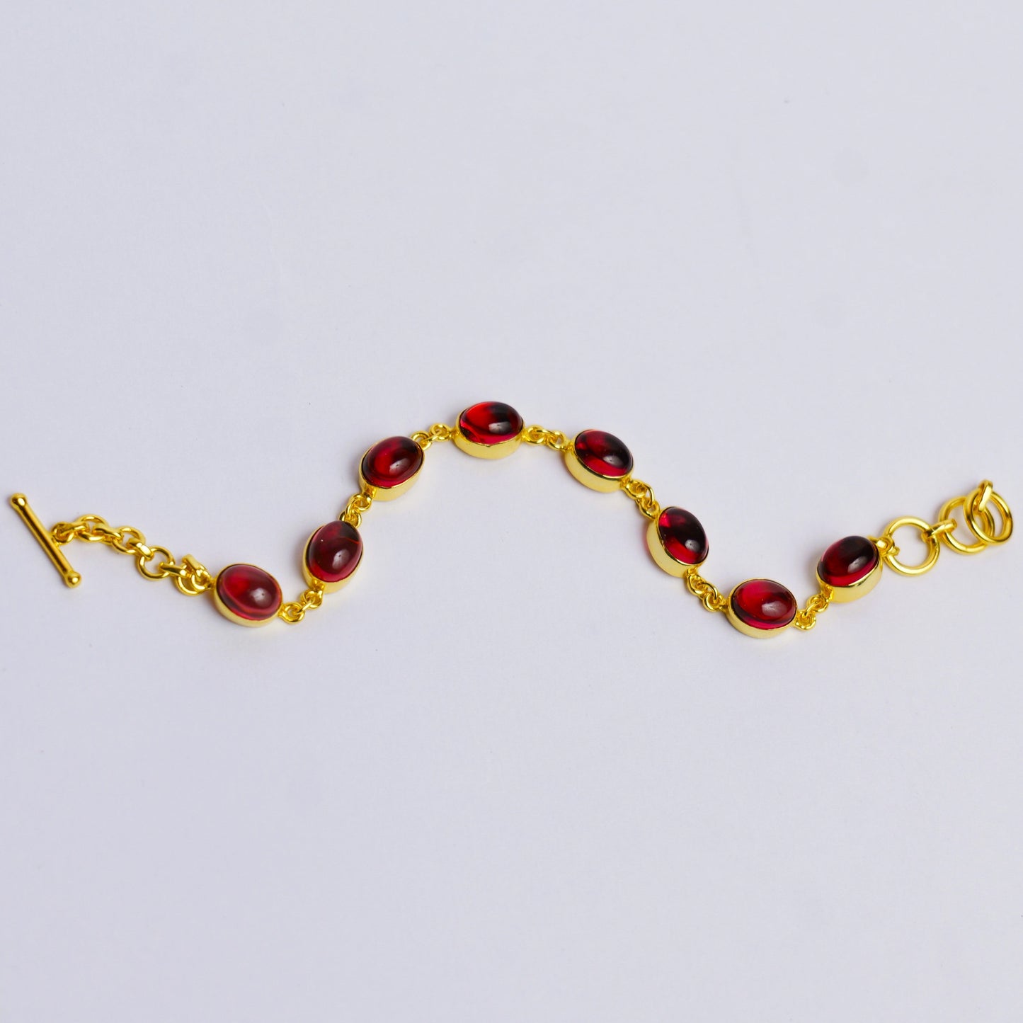 BEZEL BRACELET- RUBY(G)
