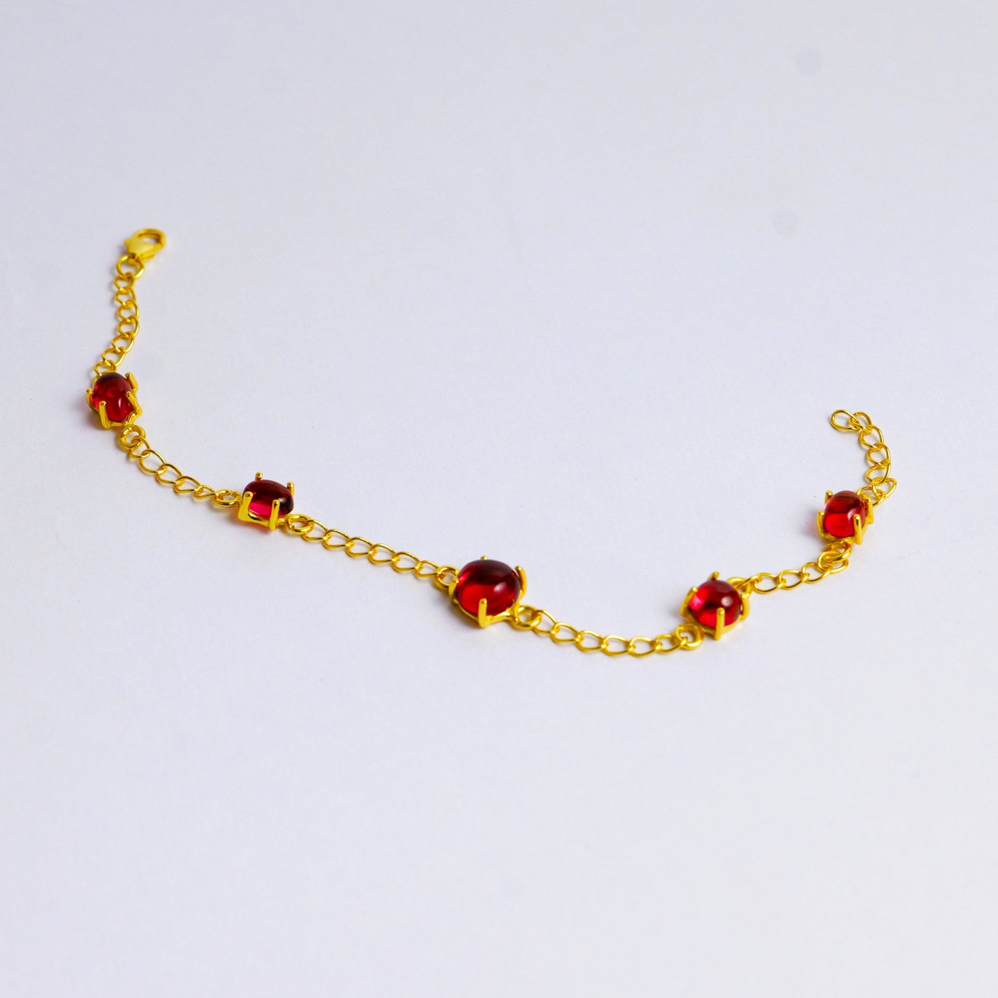 PENTA STONE BRACELET- RUBY(G)