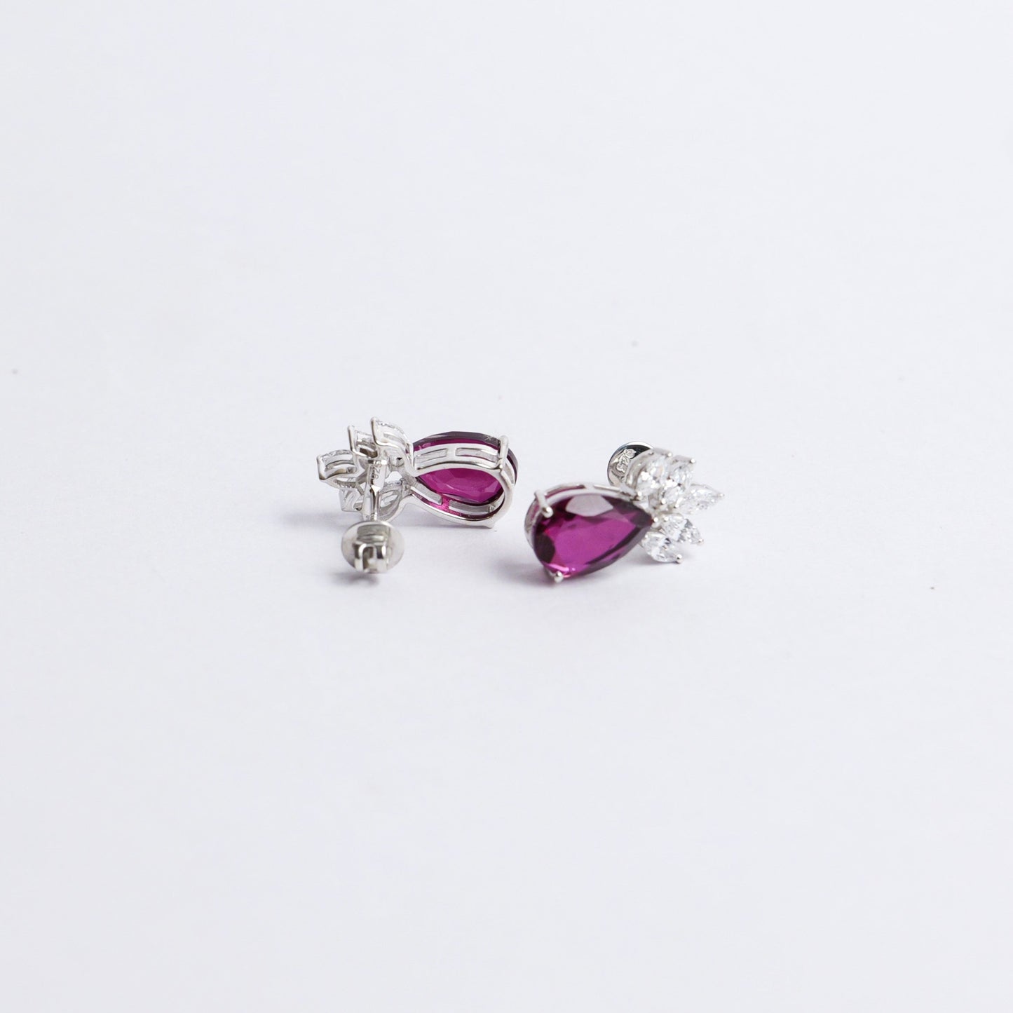 SCARLET EARRINGS- RHODOLITE(S)