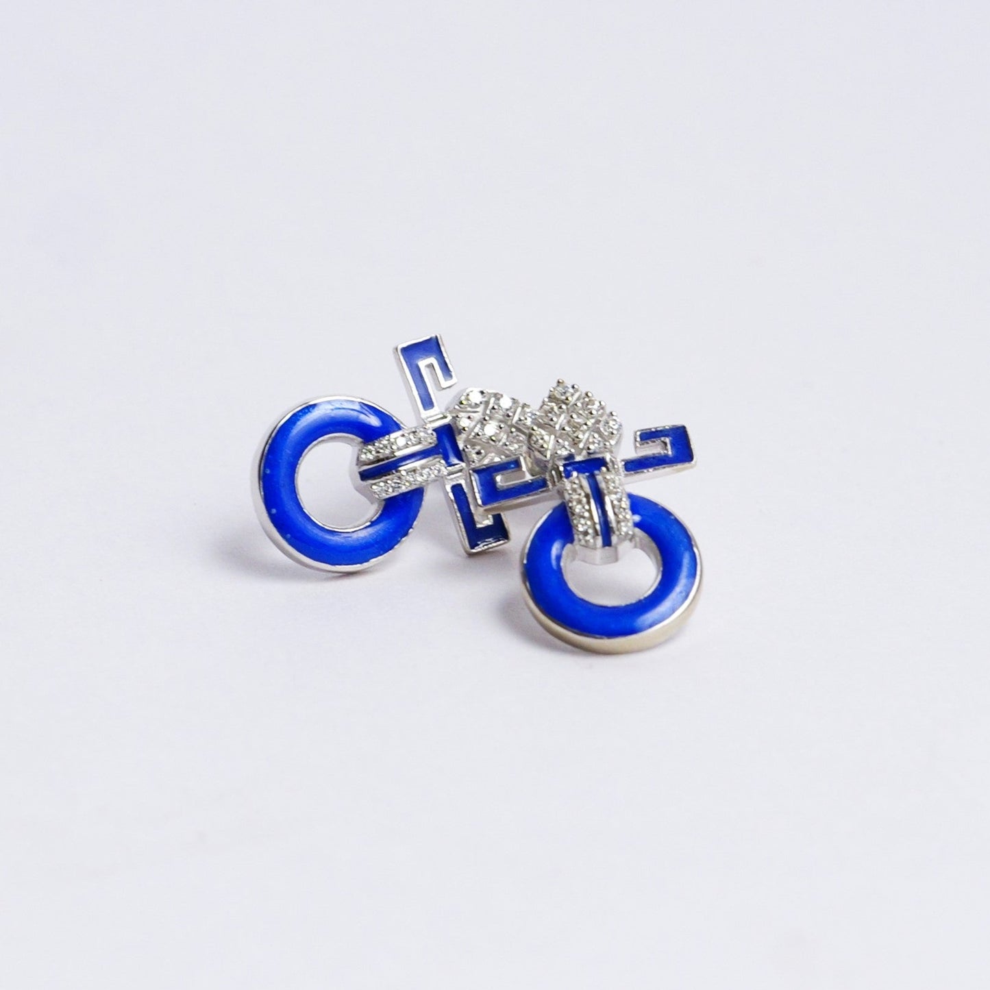 HALO EARRINGS- BLUE