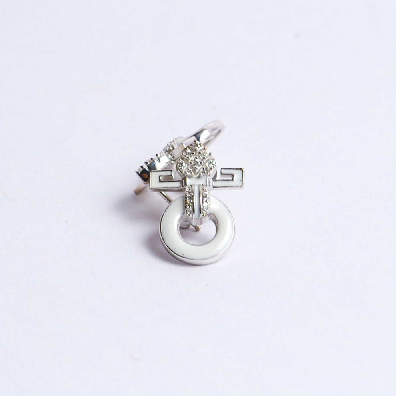 HALO EARRINGS- WHITE