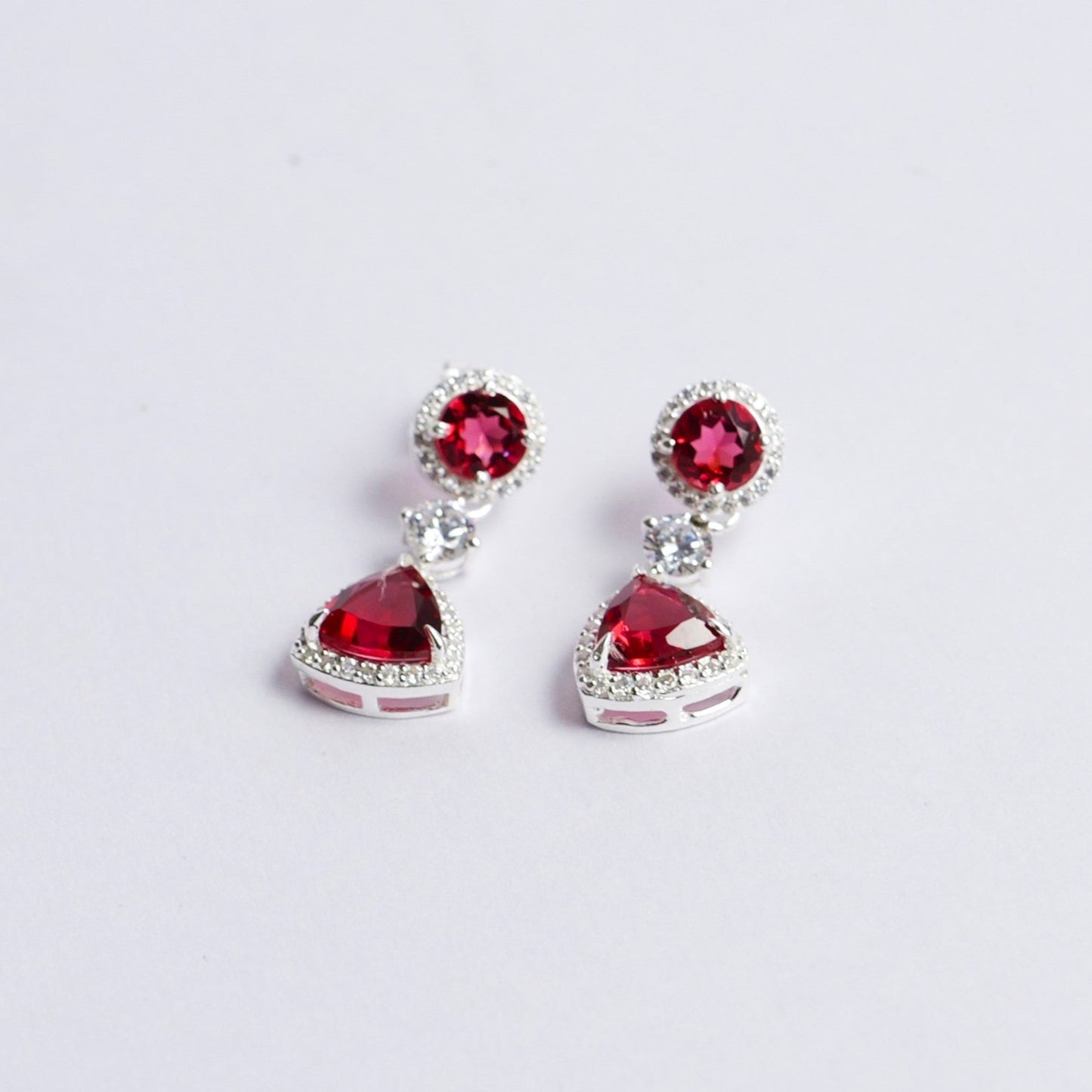 VELVET DROP EARRINGS- RUBY(S)