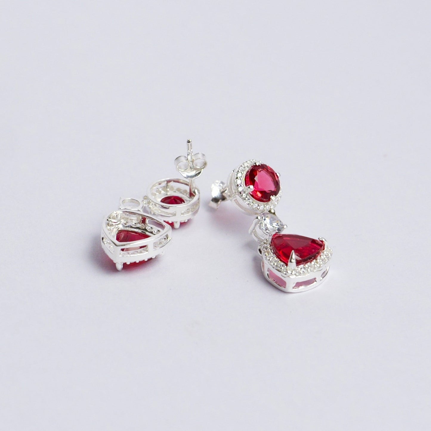 VELVET DROP EARRINGS- RUBY(S)