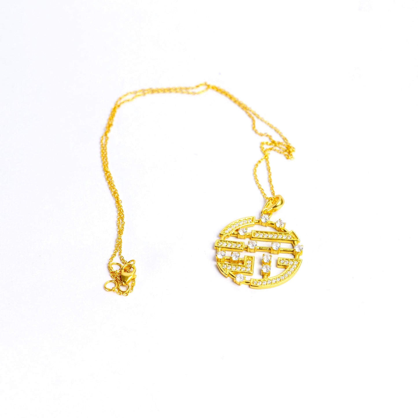 GRID PENDANT- GOLD