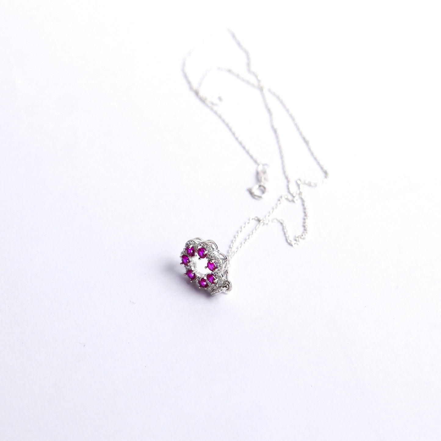 BLOOM PENDANT- PINK SAPPHIRE