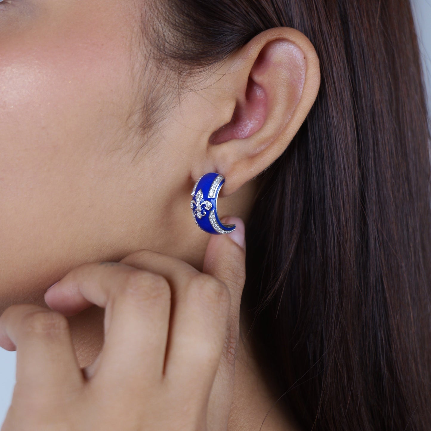 ARC EARRINGS- BLUE