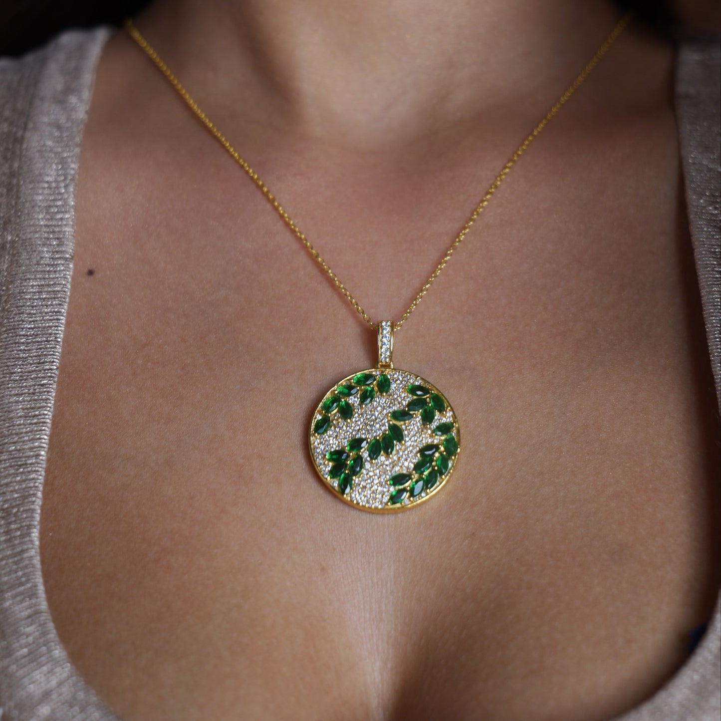 FLORA PENDANT- EMERALD