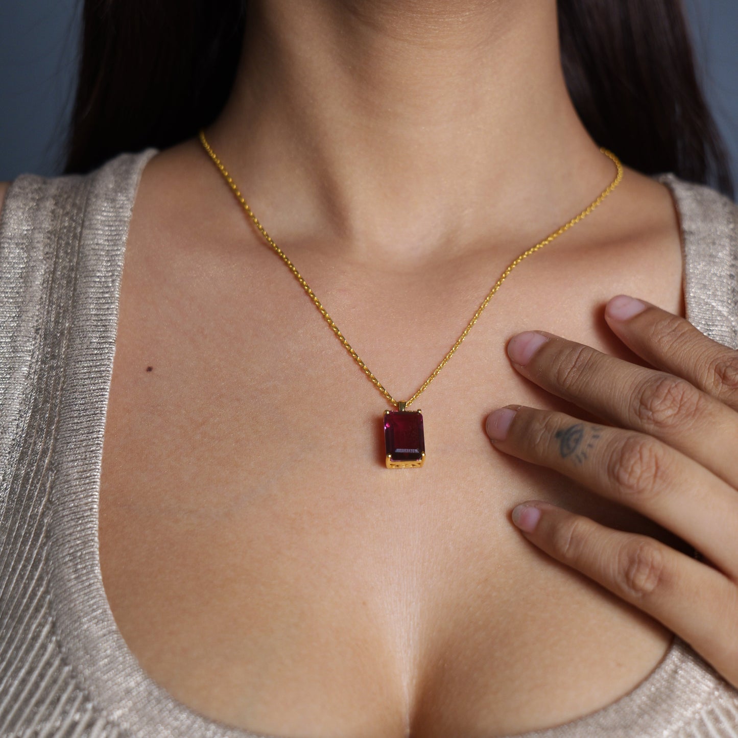 SOLO PENDANT - RHODOLITE(G)