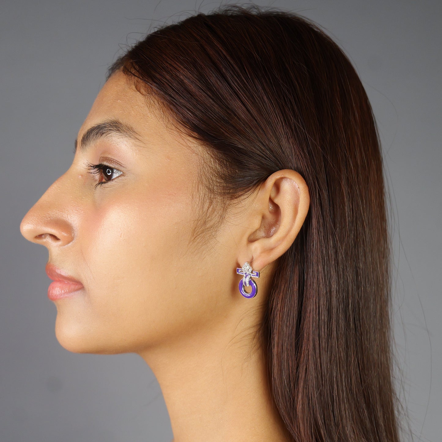 HALO EARRINGS- PURPLE