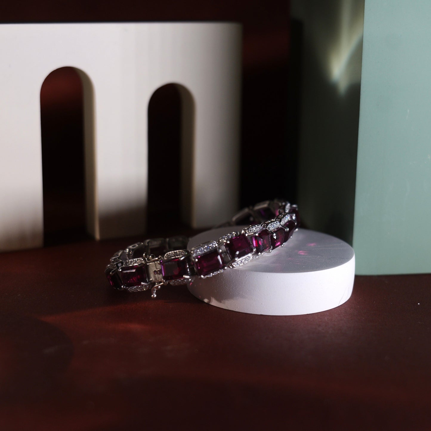 SIGNATURE TENNIS BRACELET- RHODOLITE
