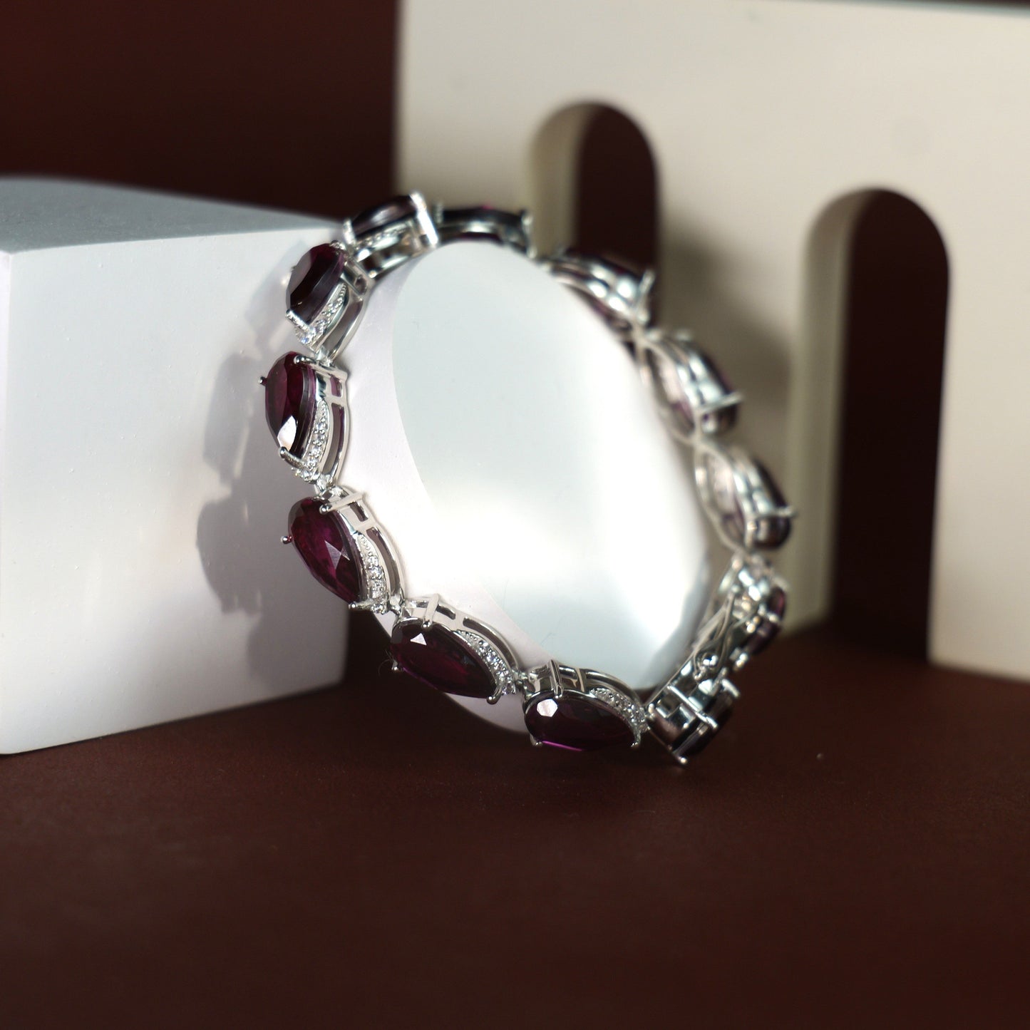 SIGNATURE TEARCUT BRACELET- RHODOLITE(S)
