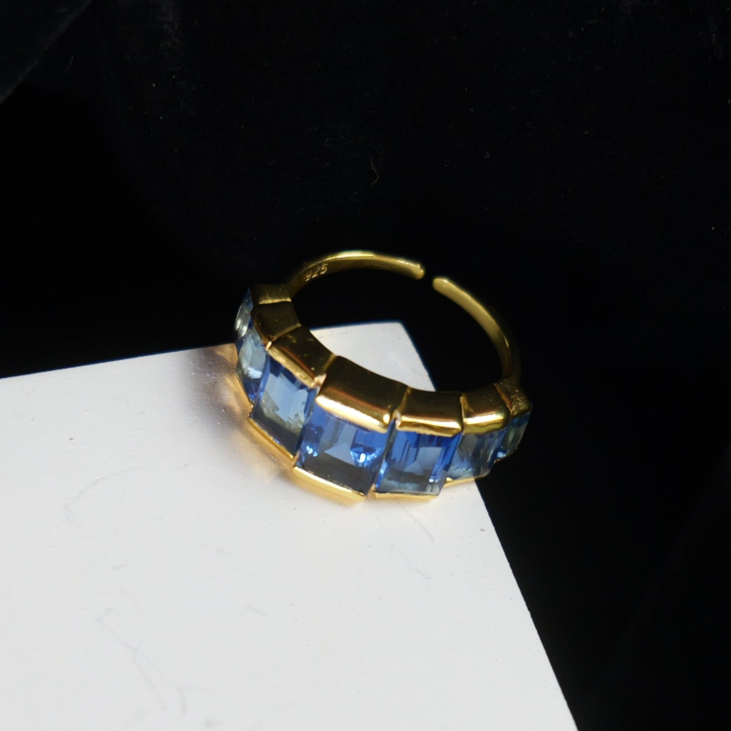 STEP STACK RING ADJUSTABLE- TOPAZ(G)