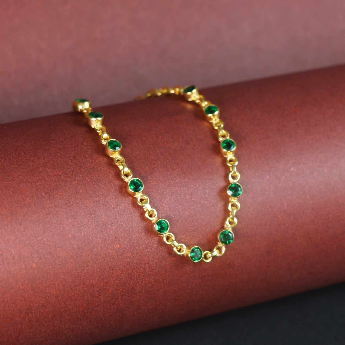 DEWDROP BRACELET- EMERALD(G)