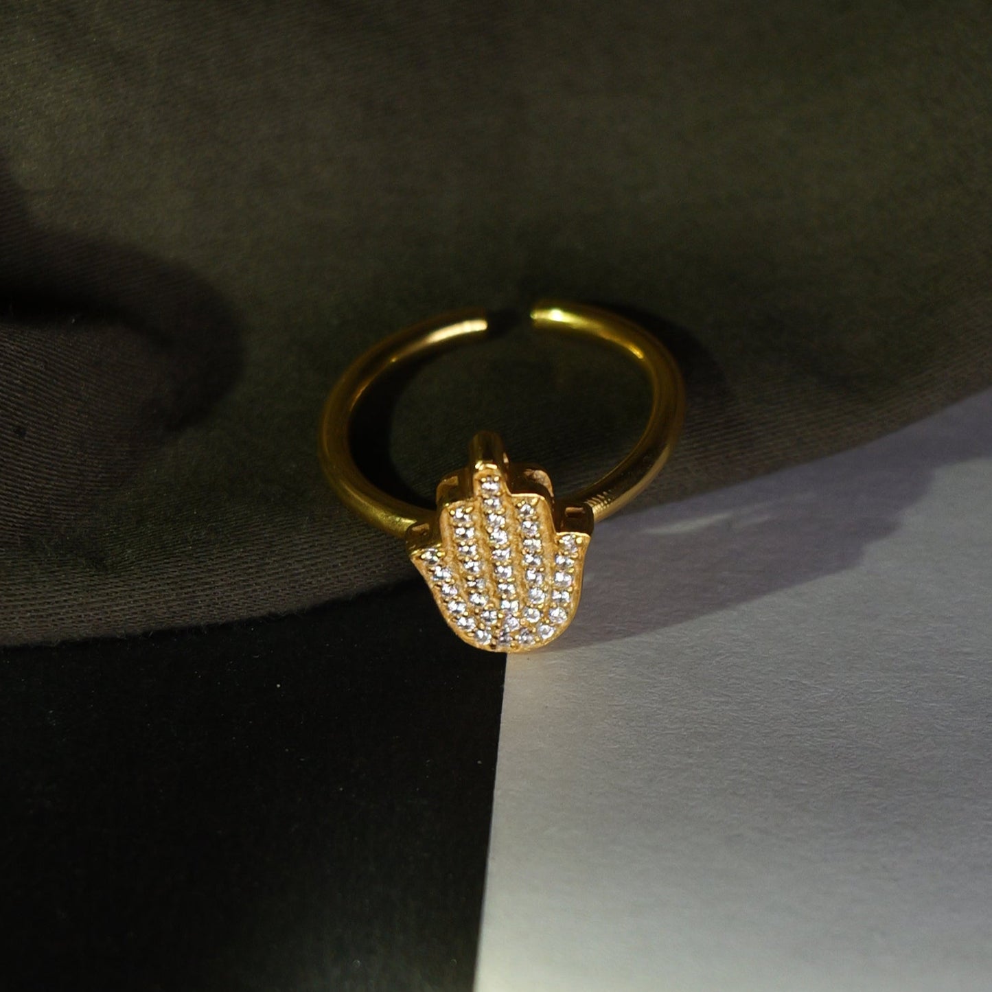 PALM RING ADJUSTABLE- GOLD