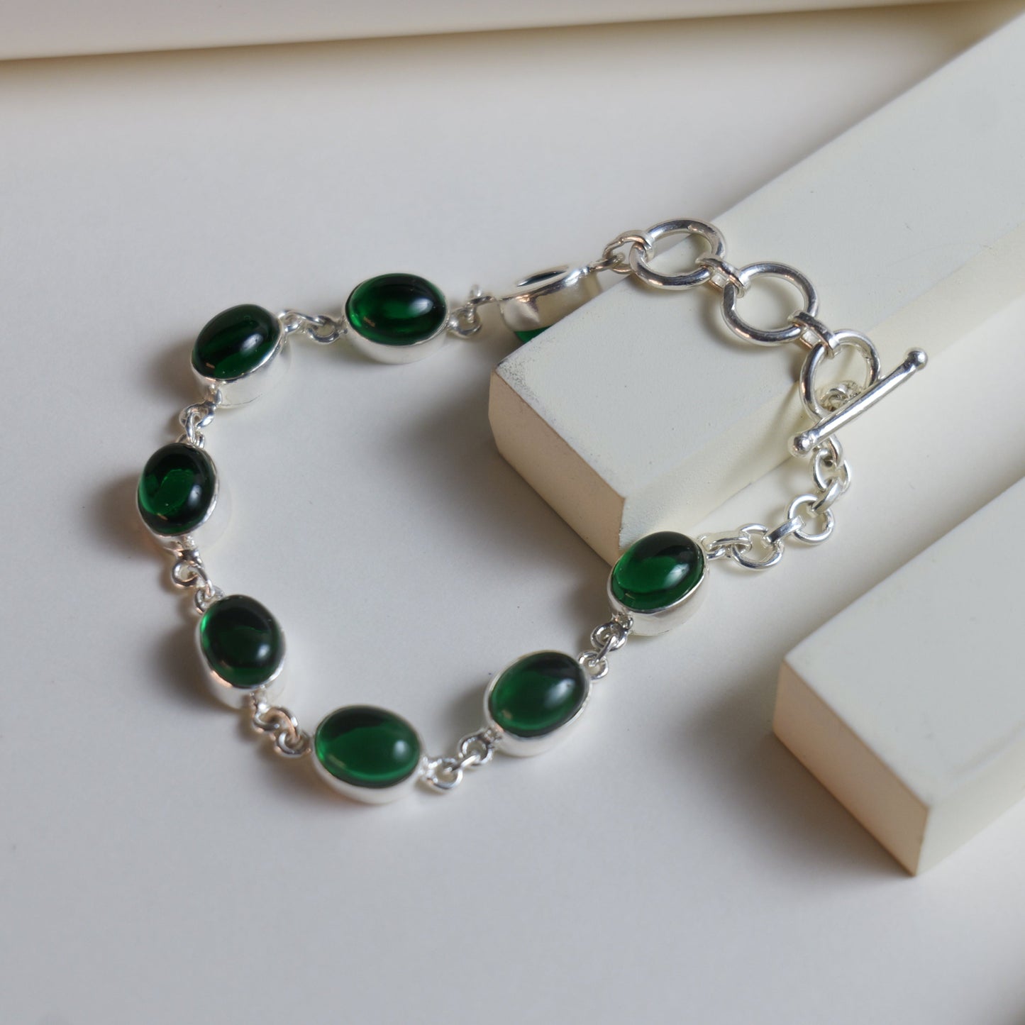 BEZEL BRACELET- EMERALD(S)