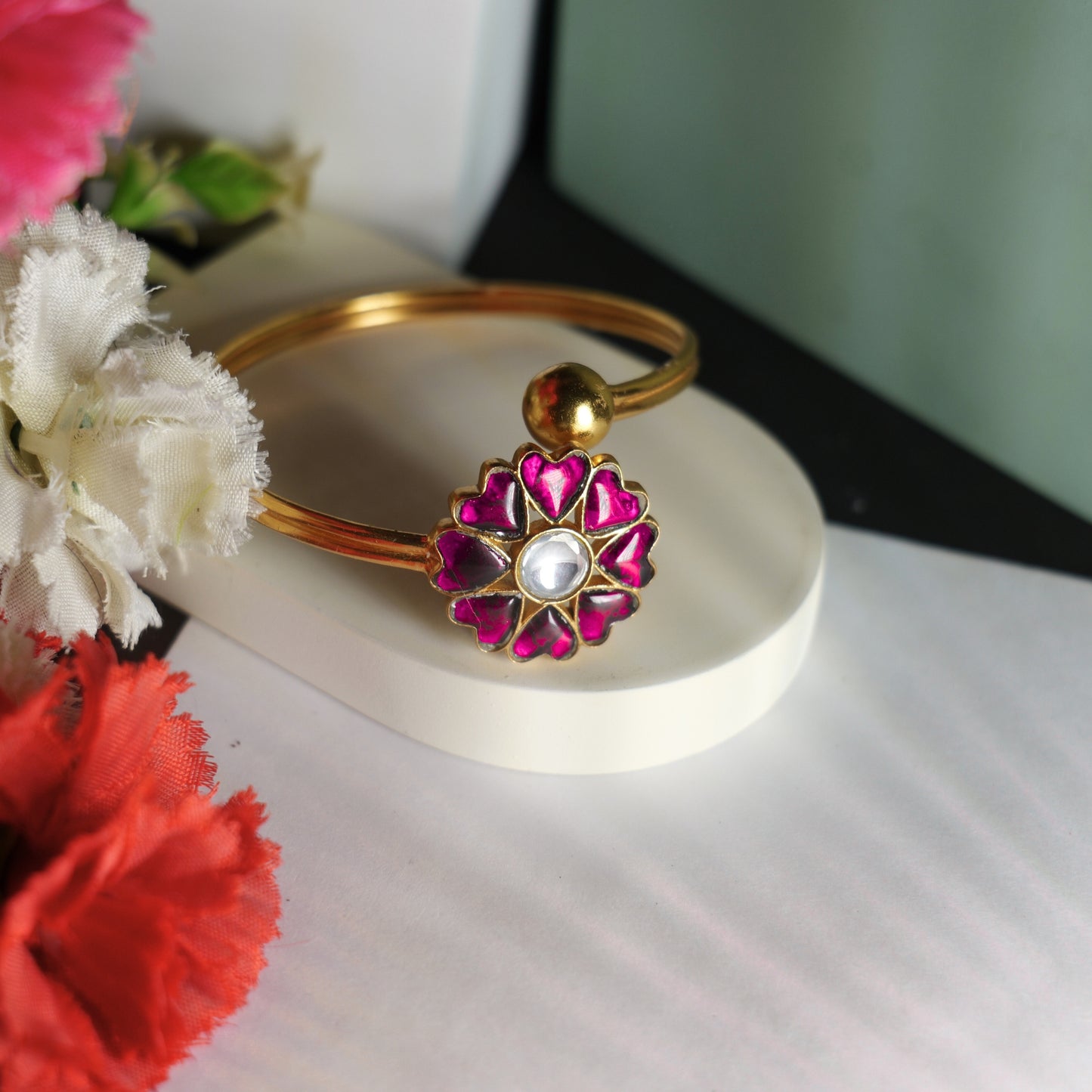 FLORAL KUNDAN BRACELET