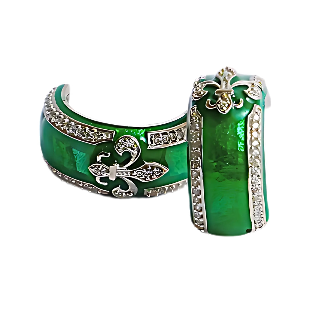 ARC EARRINGS- GREEN