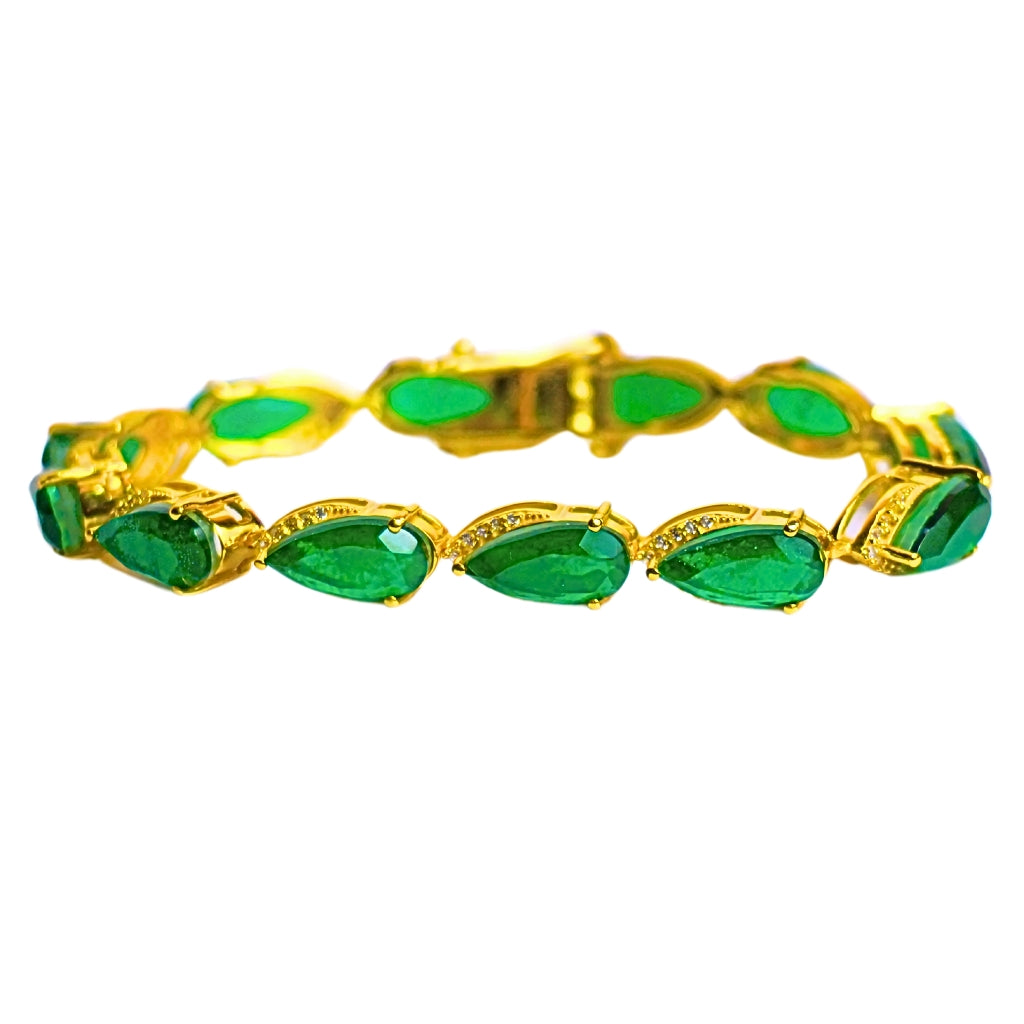 SIGNATURE TEARCUT BRACELET- EMERALD(G)