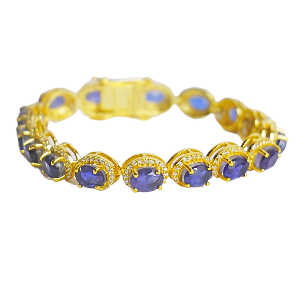 SIGNATURE OVAL BRACELET- TOPAZ(G)