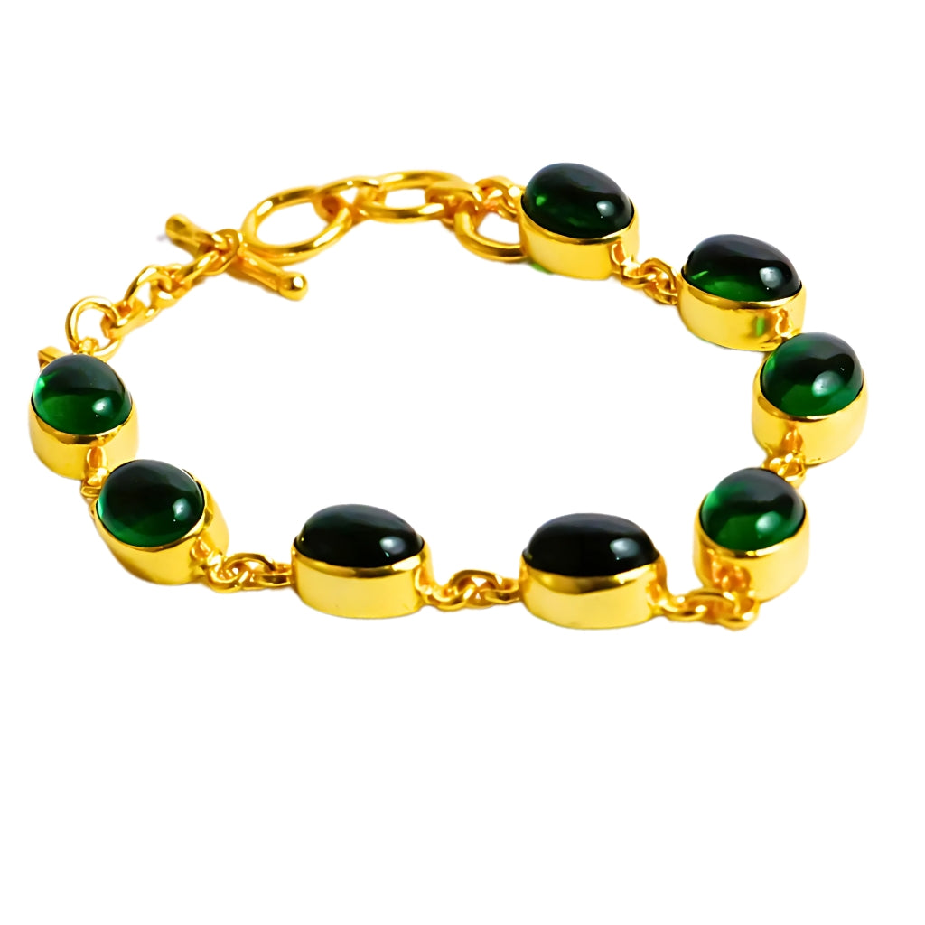 BEZEL BRACELET- EMERALD(G)