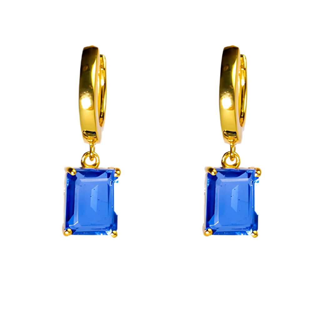 CLASSIC SQUARE EARRINGS- TOPAZ(G)
