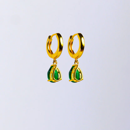 CLASSIC DROP EARRINGS- EMERALD(G)