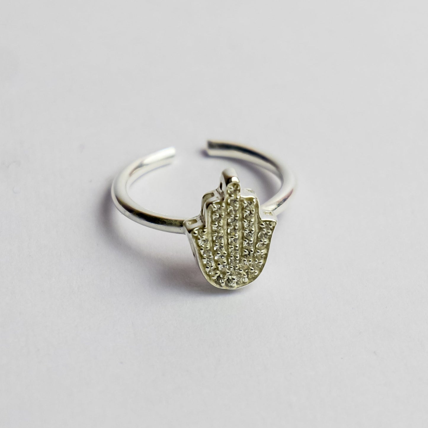 PALM RING ADJUSTABLE- SILVER