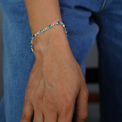 DEWDROP BRACELET- EMERALD(S)
