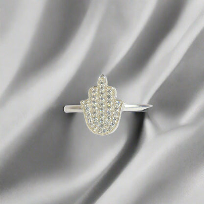PALM RING ADJUSTABLE- SILVER