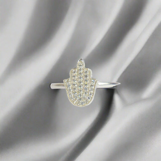PALM RING ADJUSTABLE- SILVER