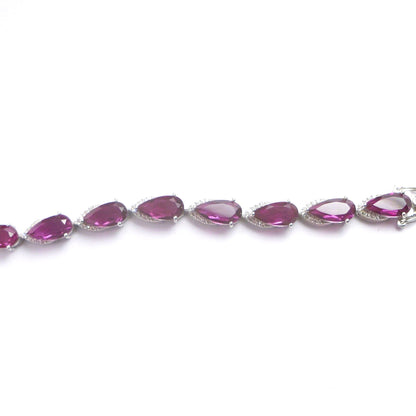 SIGNATURE TEARCUT BRACELET- RHODOLITE(S)