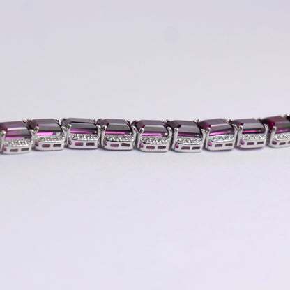 SIGNATURE TENNIS BRACELET- RHODOLITE