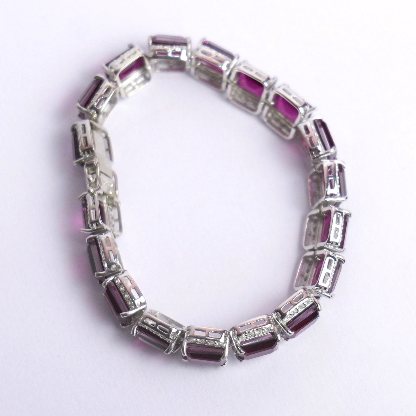 SIGNATURE TENNIS BRACELET- RHODOLITE