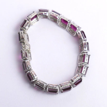 SIGNATURE TENNIS BRACELET- RHODOLITE