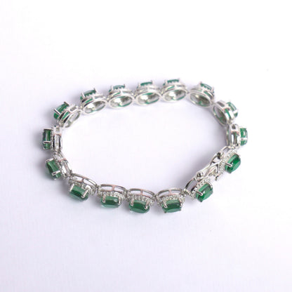 SIGNATURE OVAL BRACELET- EMERALD(S)