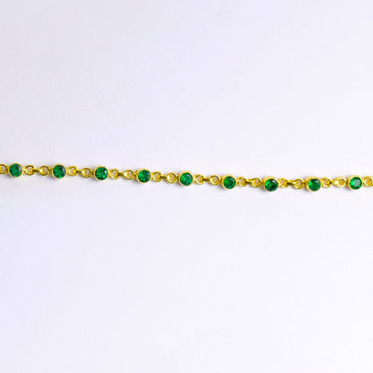 DEWDROP BRACELET- EMERALD(G)
