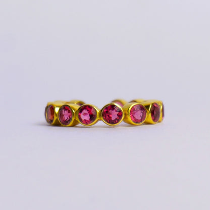 BEZEL RING ADJUSTABLE- RUBY(G)