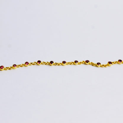 DEWDROP BRACELET- RUBY(G)