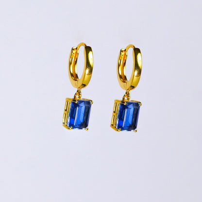 CLASSIC SQUARE EARRINGS- TOPAZ(G)