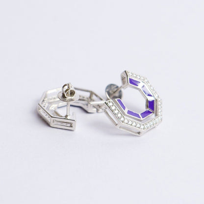 CUT EARRINGS- PURPLE
