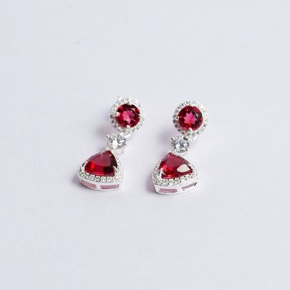 VELVET DROP EARRINGS- RUBY(S)